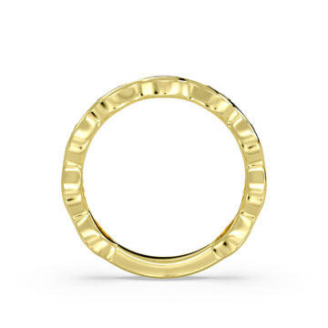 Yellow Gold Bezel Set Marquise Diamond Wedding Ring