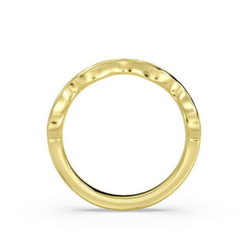 Yellow Gold Bezel Set Marquise Diamond Wedding Ring