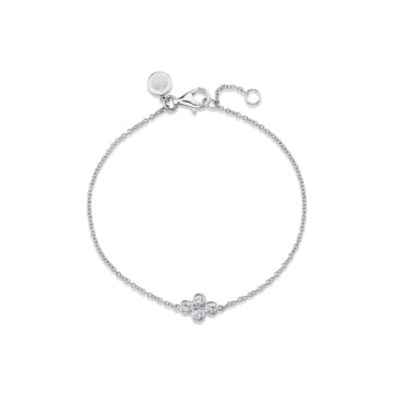 Yellow Gold Tulira Bezel Clover Diamond Bracelet