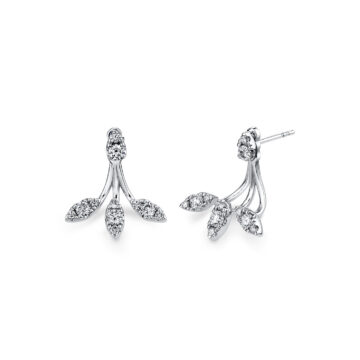 Yellow Gold Tulira Floral Diamond Earring Jackets