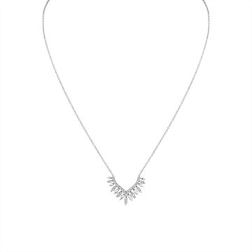 White Gold/Yellow Gold Tulira Two Tone Floral Diamond Necklace