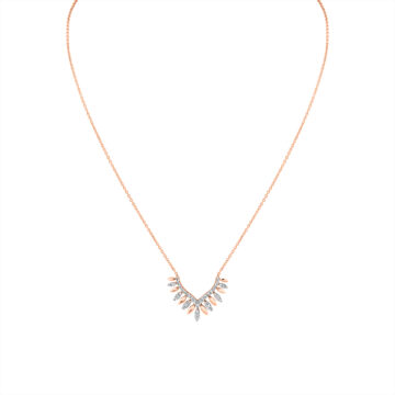 White Gold/Yellow Gold Tulira Two Tone Floral Diamond Necklace