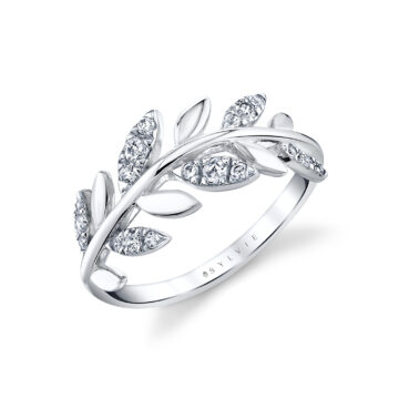 White Gold/Yellow Gold Tulira Two Tone Vine Diamond Ring