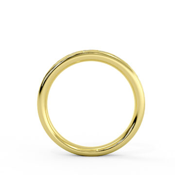 Yellow Gold Flush Set Slanted Marquise Diamond Wedding Ring