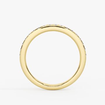Yellow Gold Flush Set Diamond Wedding Ring