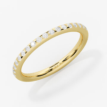 Yellow Gold Flush Set Diamond Wedding Ring