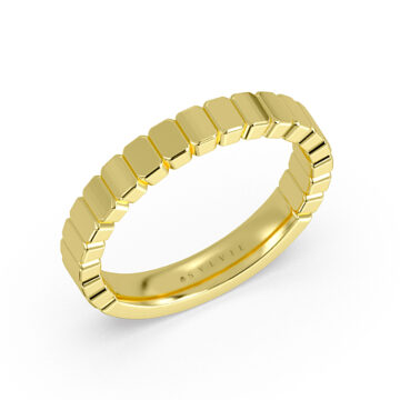 Yellow Gold Auravie Panel Wedding Ring - Scout