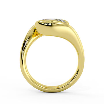 Yellow Gold Auravie East to West Oval Cut Bypass Engagement Ring - Lyric