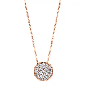 circle diamond necklace