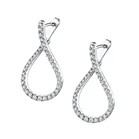 unique diamond hoop earrings
