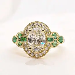 diamond and emerald ring