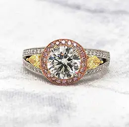 diamond ring with yellow gemstones