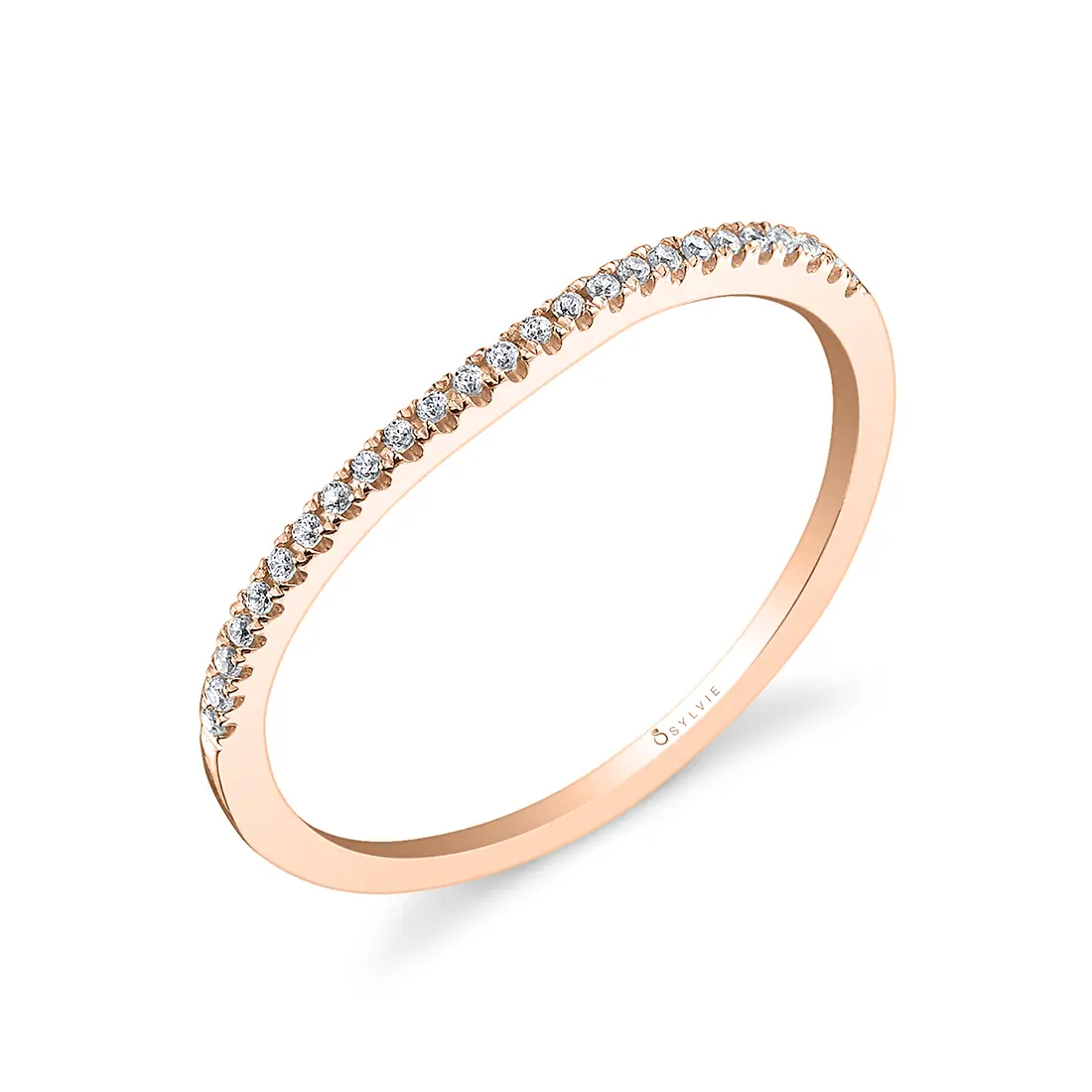 classic wedding band in rose gold