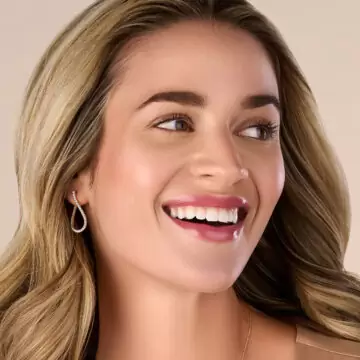 White Gold Modern Diamond Hoop Earrings - 1.5 Carat