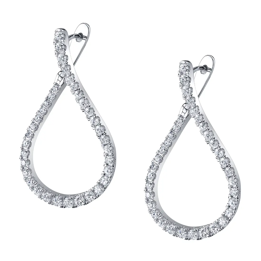 Unique Diamond Hoop Earrings