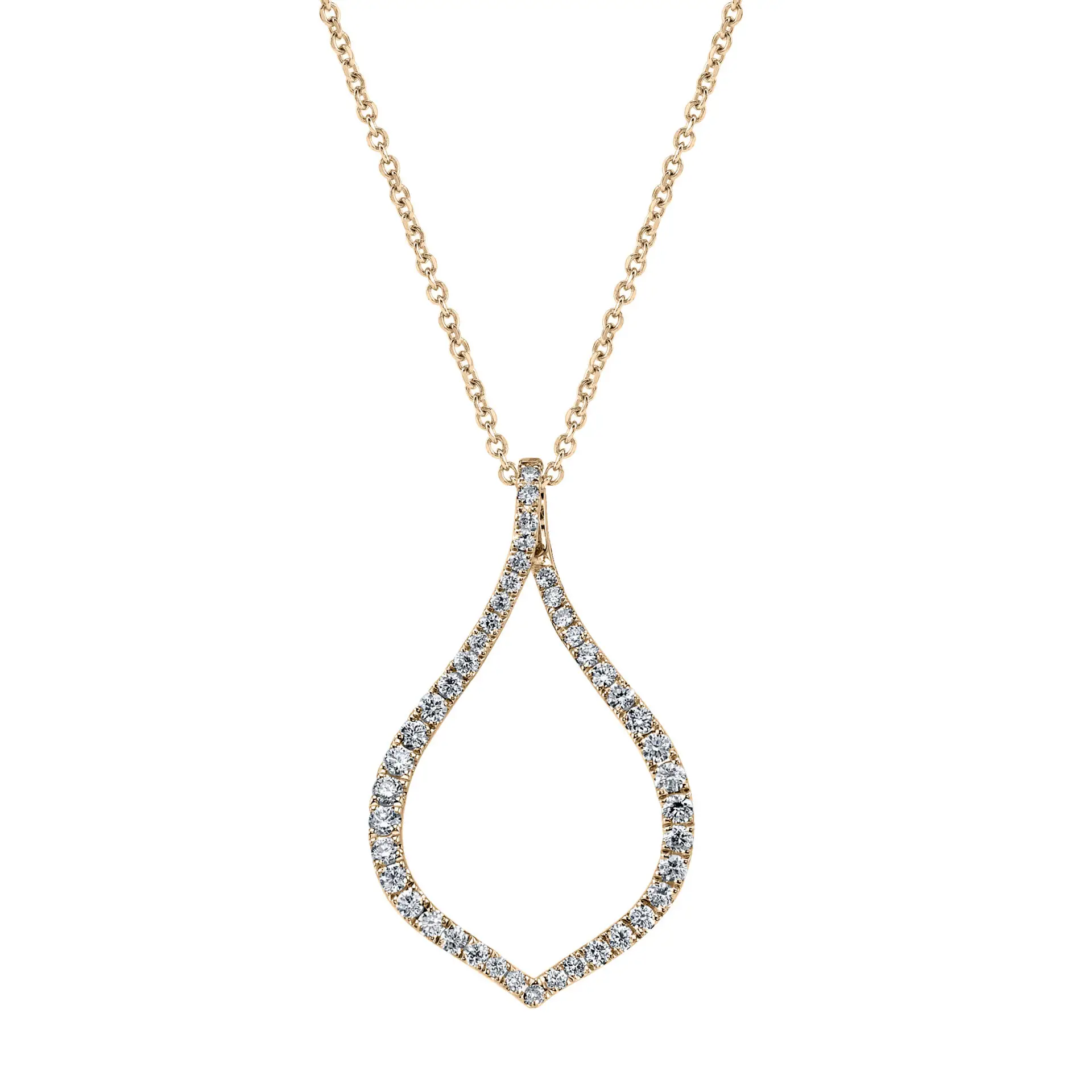 Teardrop diamond necklace gold discount
