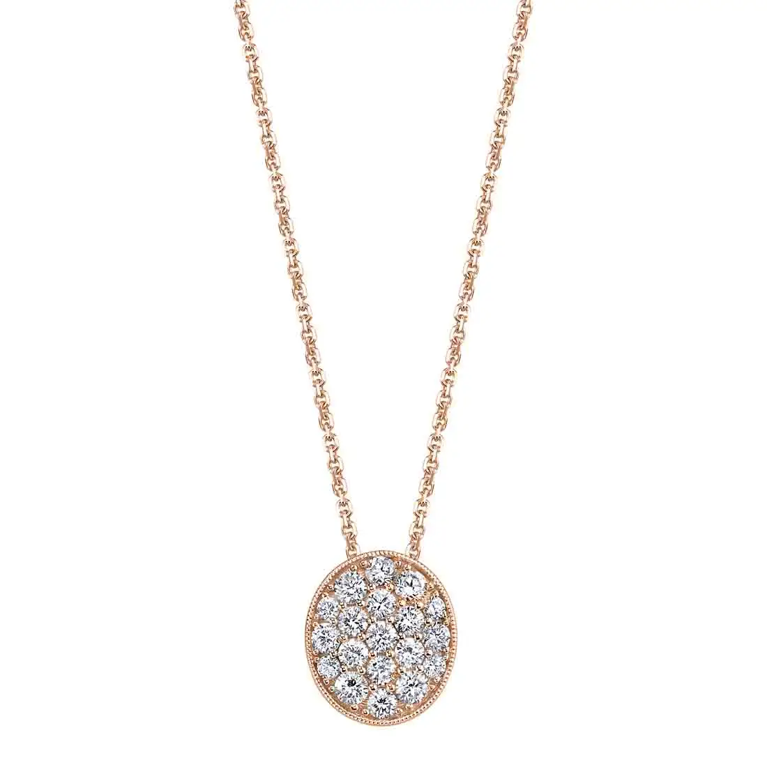 Oval-Diamond-Pave-Necklace PD818 RG