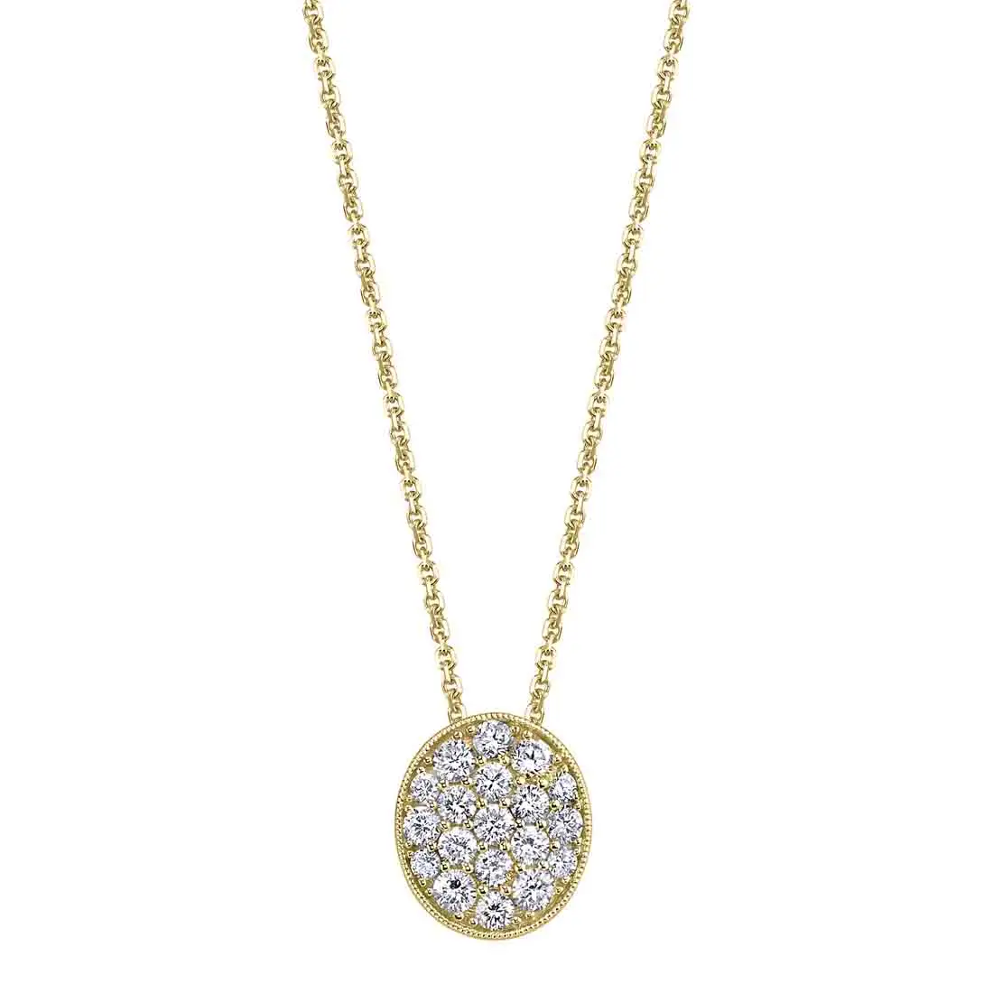 Oval-Diamond-Pave-Necklace PD818 YG