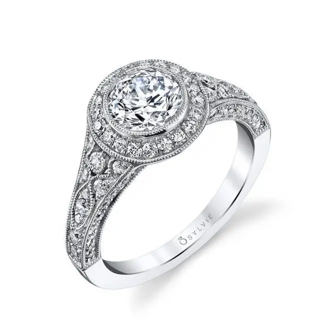 Vintage cushion engagement rings shop