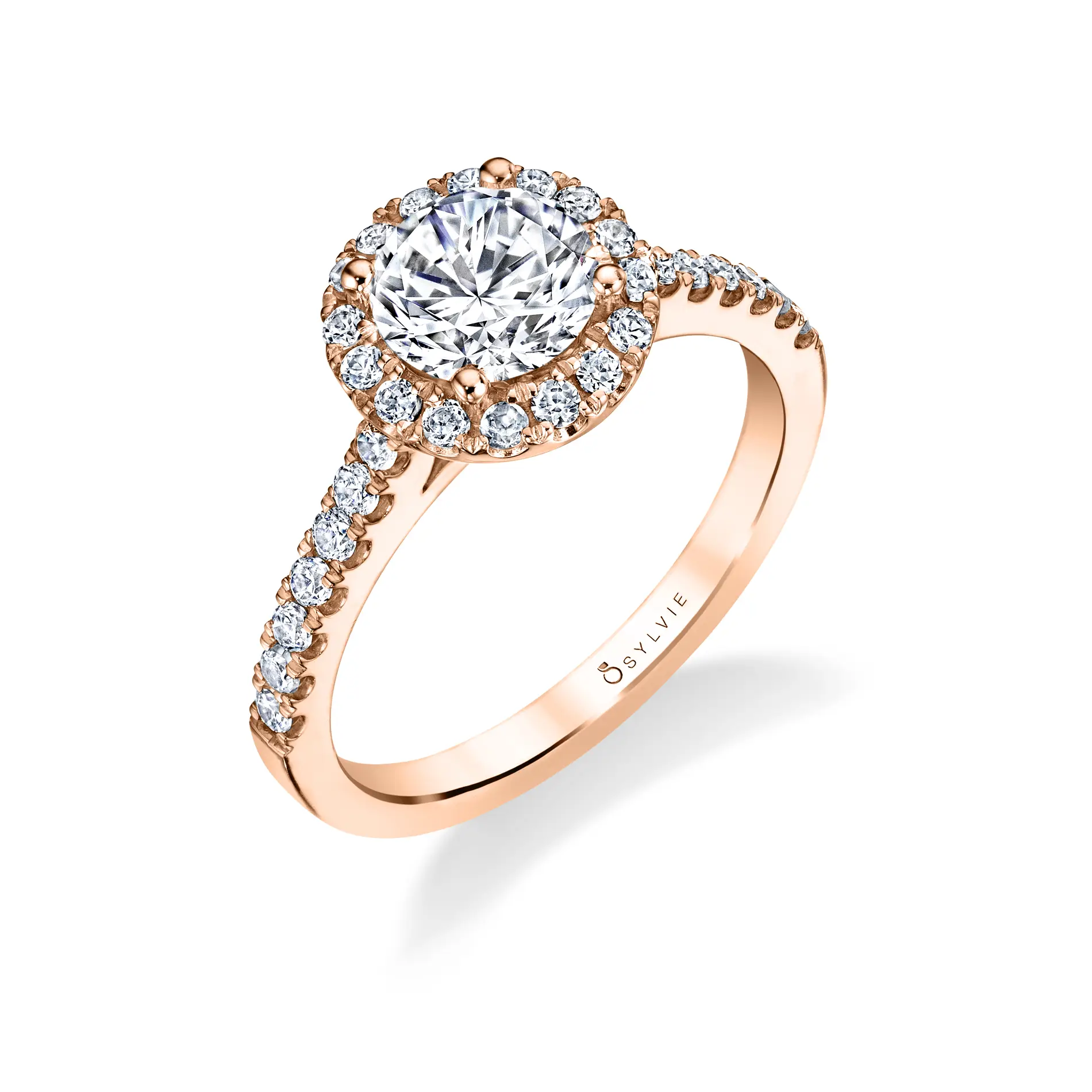 Round Cut Engagement Ring with Halo