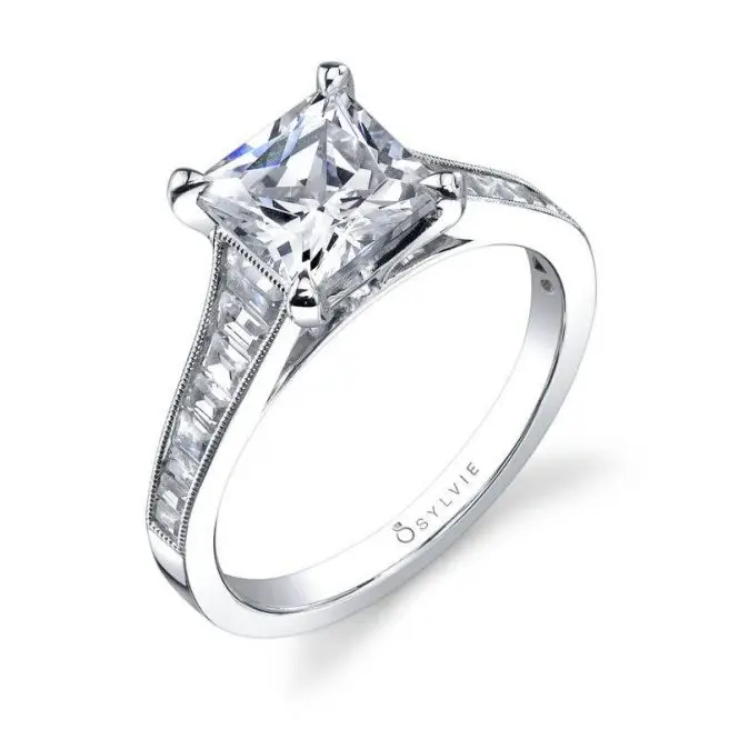 Profile Image of a Modern Baguette Engagement Ring