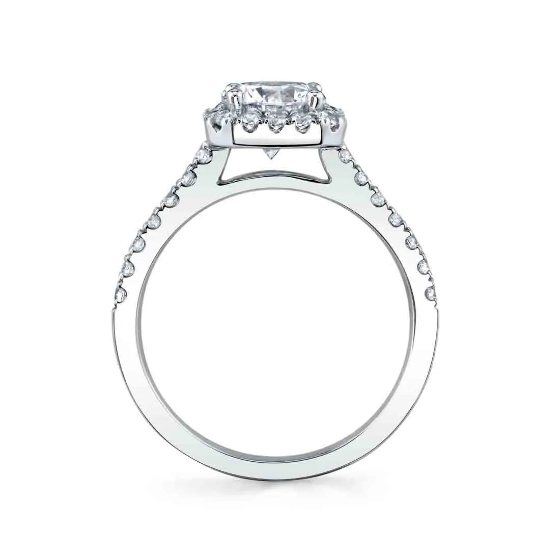 Cushion Halo Engagement Ring