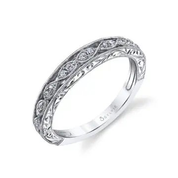 Vintage inspired wedding bands on sale