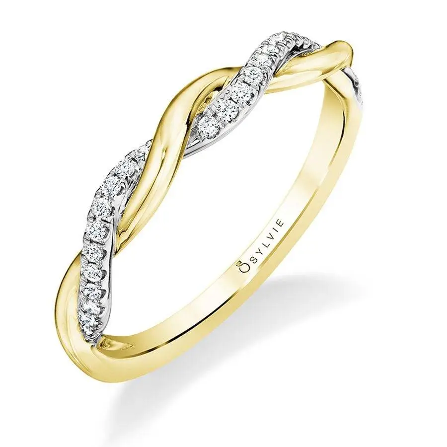 Modern Spiral Wedding Band