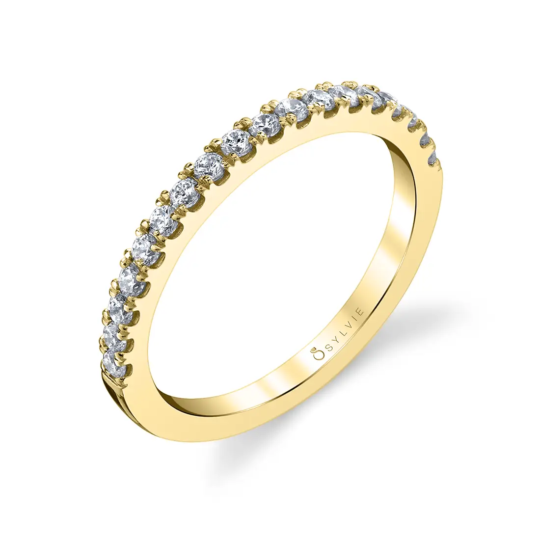 White Gold Classic Diamond Wedding Band - Olivia