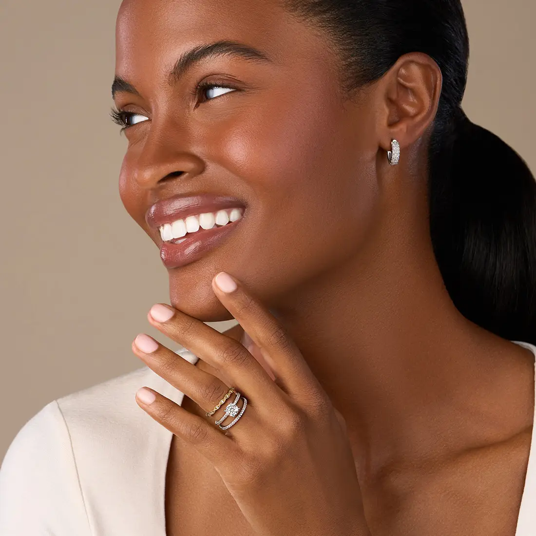 White Gold Classic Wedding Band - Adorlee - Lifestyle Image