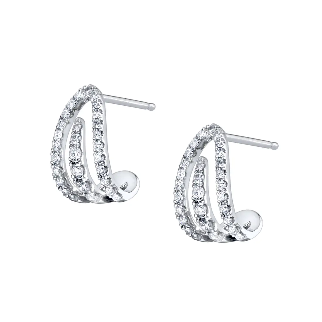 Diamond Huggie Earrings