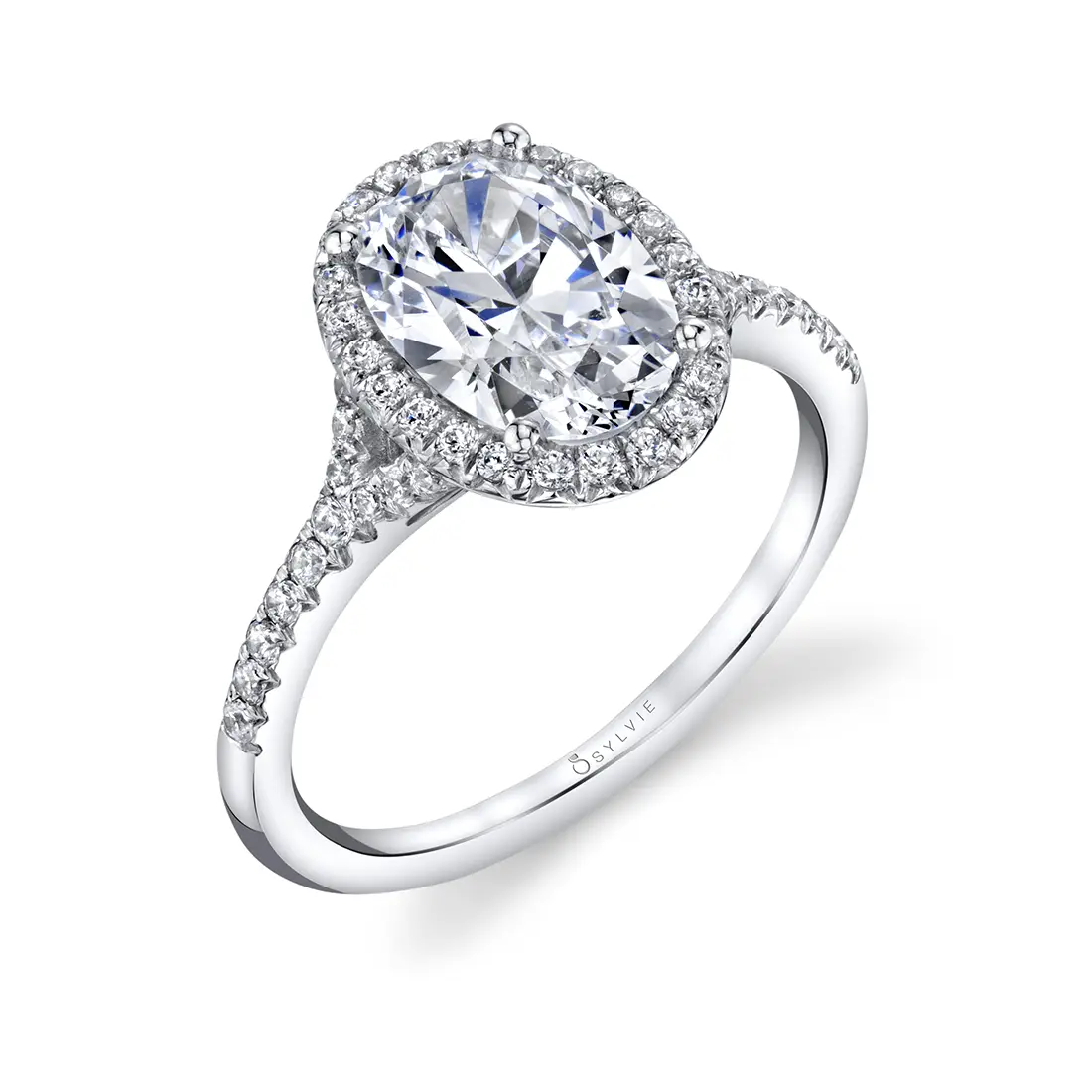 Oval Engagement Ring with Halo-