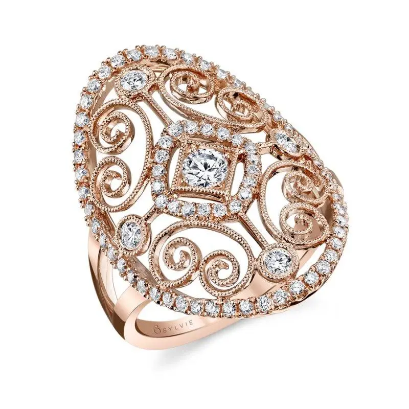 rose gold fashion ring