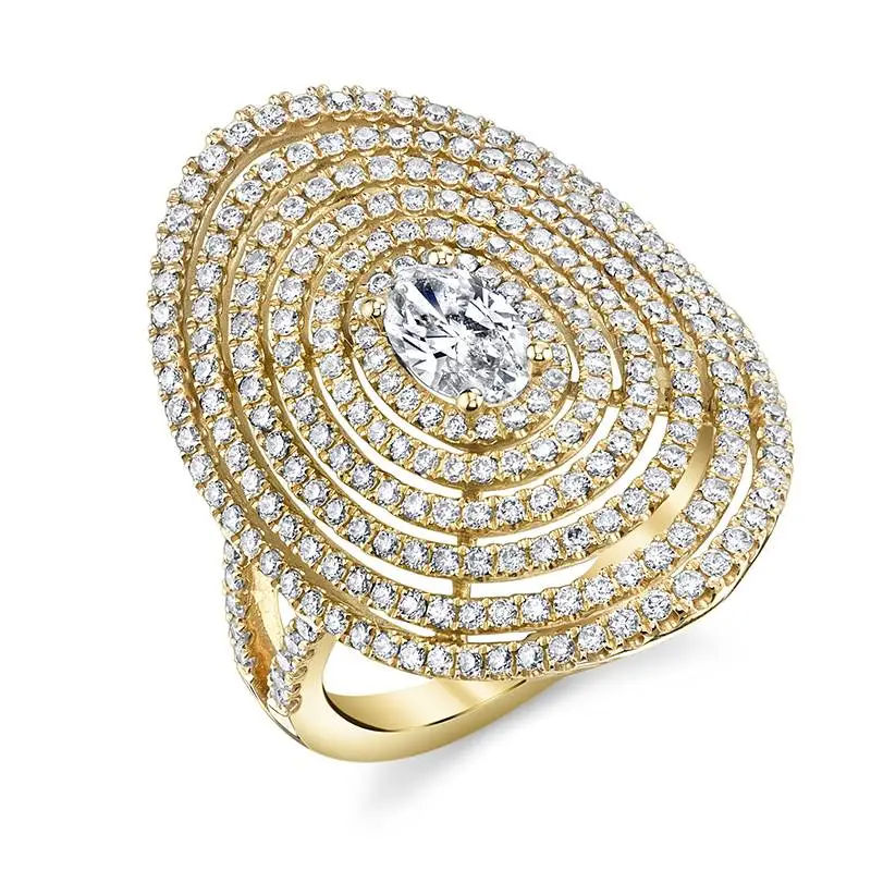 halo split shank fashion ring