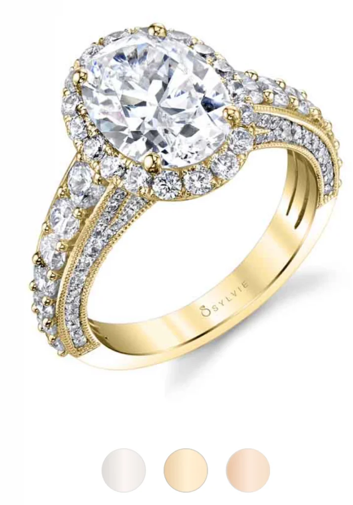 Which Sylvie engagement ring is right for your Sylvie Bride? 6 yellow gold engagement ring