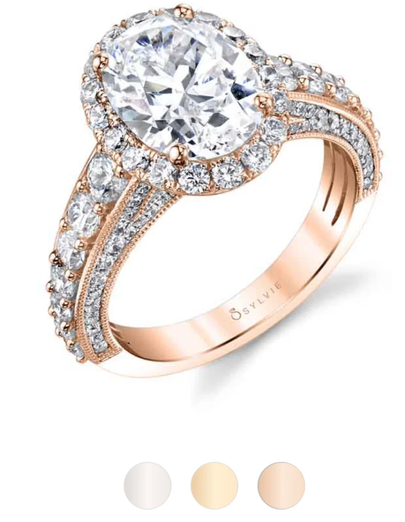 rose gold engagement ring