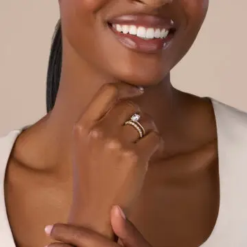 White Gold Unique Bezel Set Stackable Band - Margot