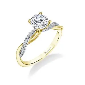 Yasmine – High Polish Spiral Engagement Ring