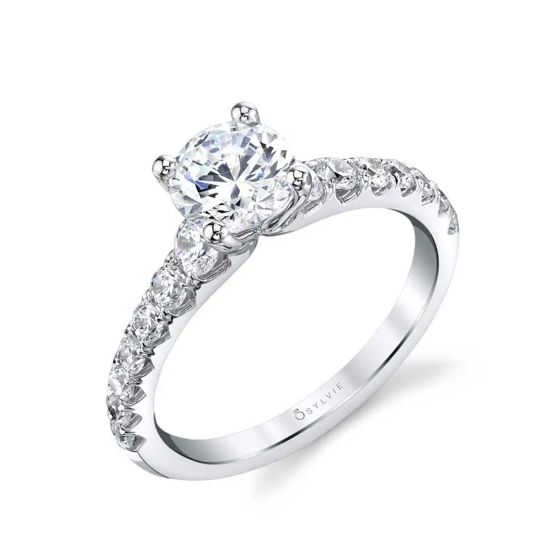 Round Cut Classic Engagement Ring - Veronique