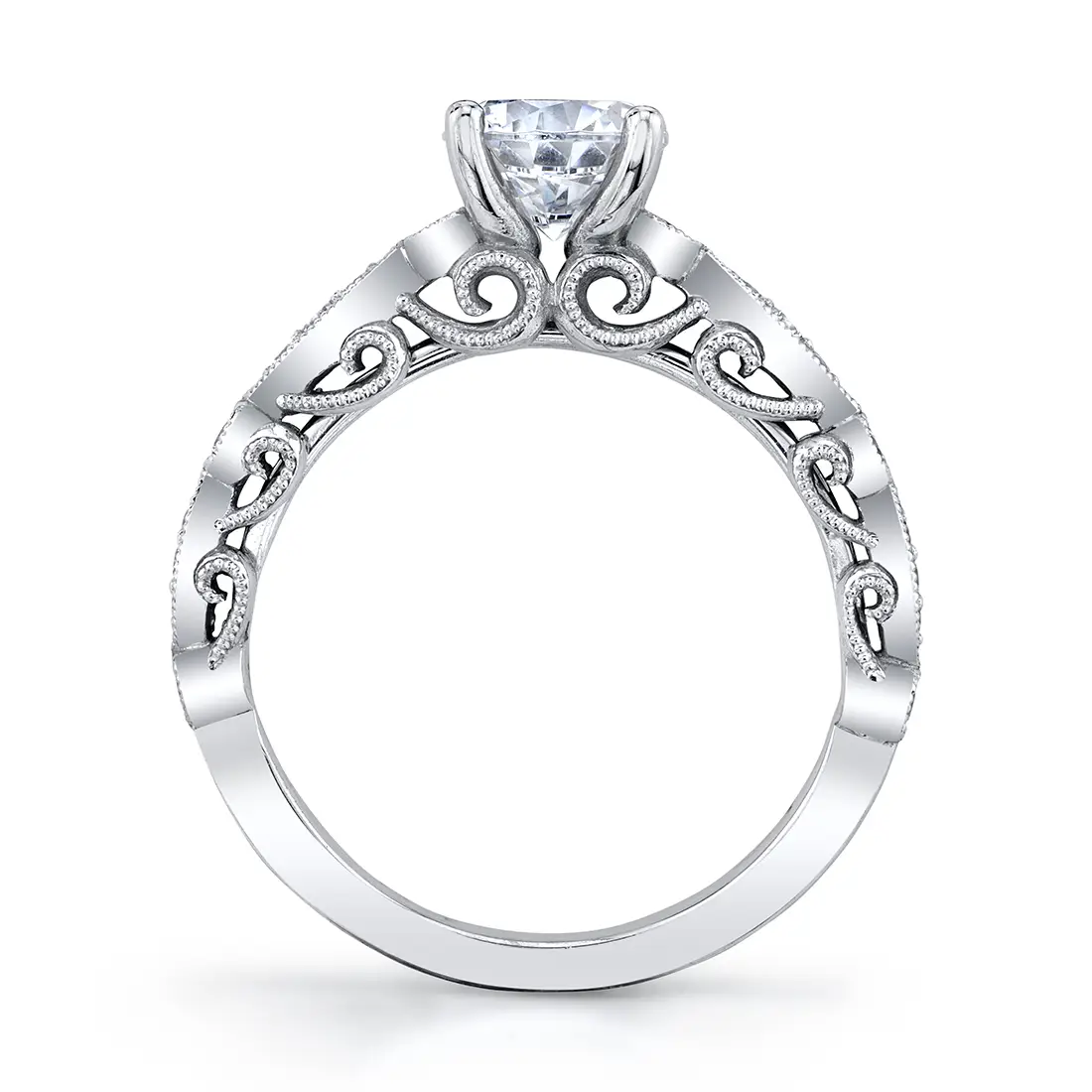 Round Cut Vintage Engagement Ring - Mathilde