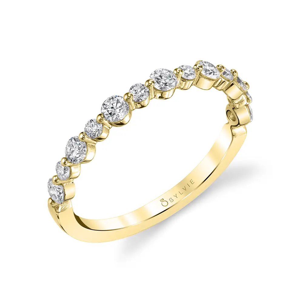White Gold Stackable Wedding Band - Lifestyle Image - Lifestyle Image