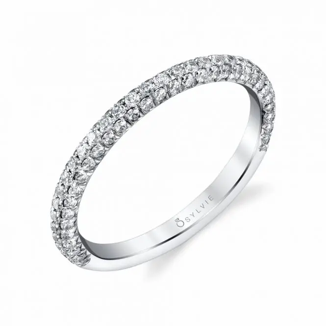 classic pave engagement ring with 3 carat center