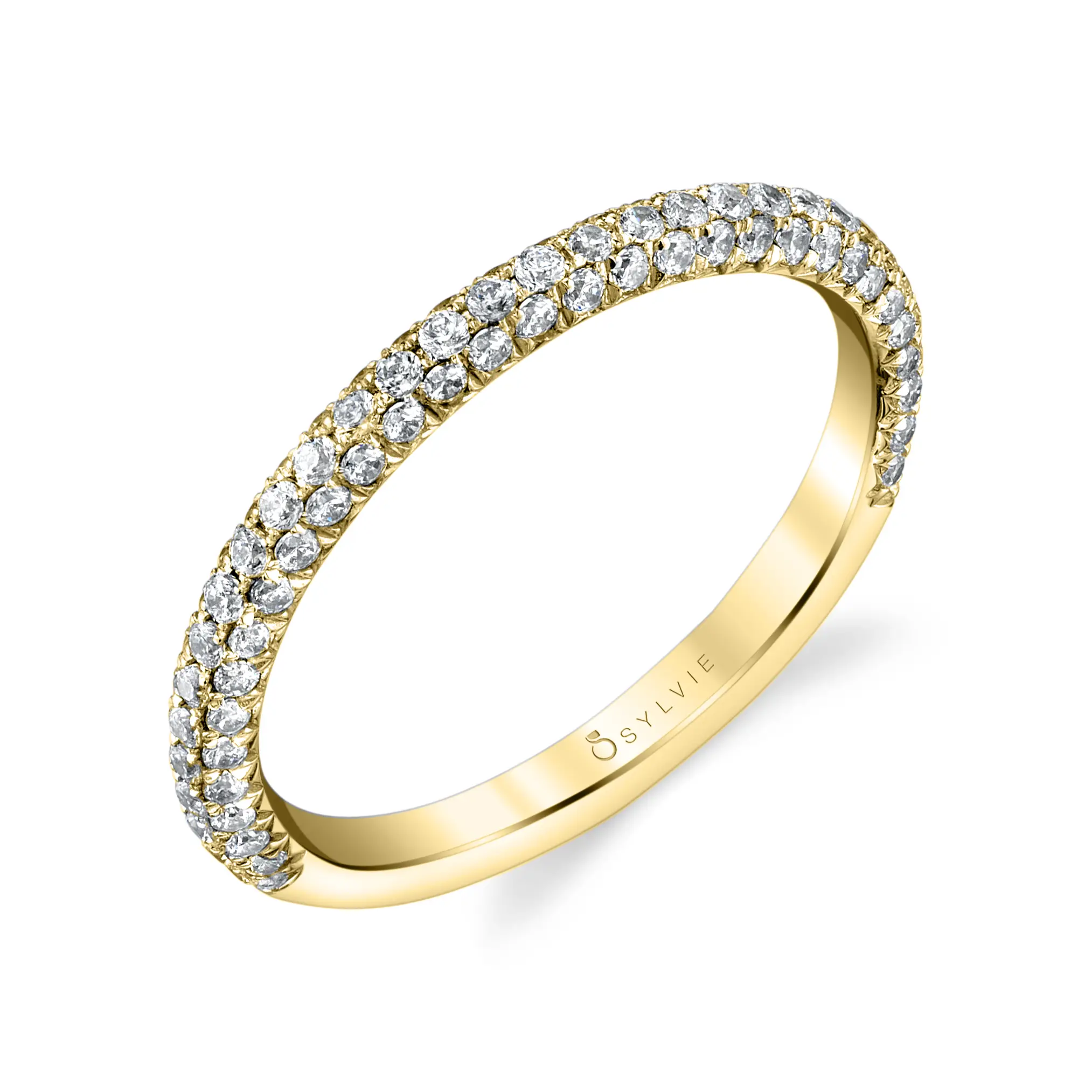 Pave Style Wedding Band