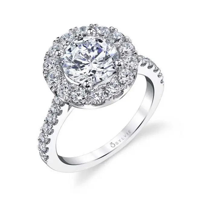 Cushion Cut Engagement Ring with Halo