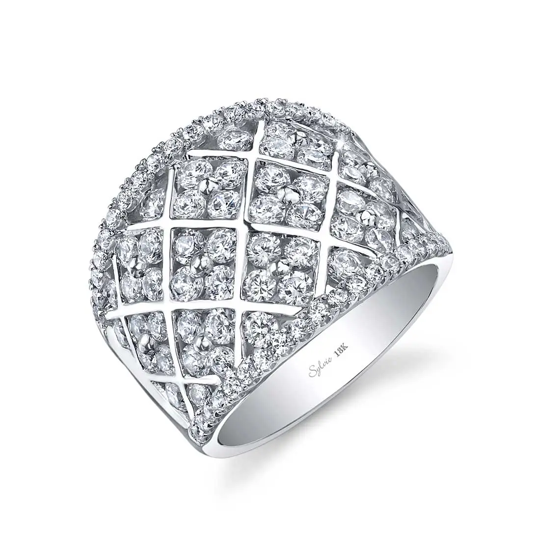 White Gold Designer Diamond Ring