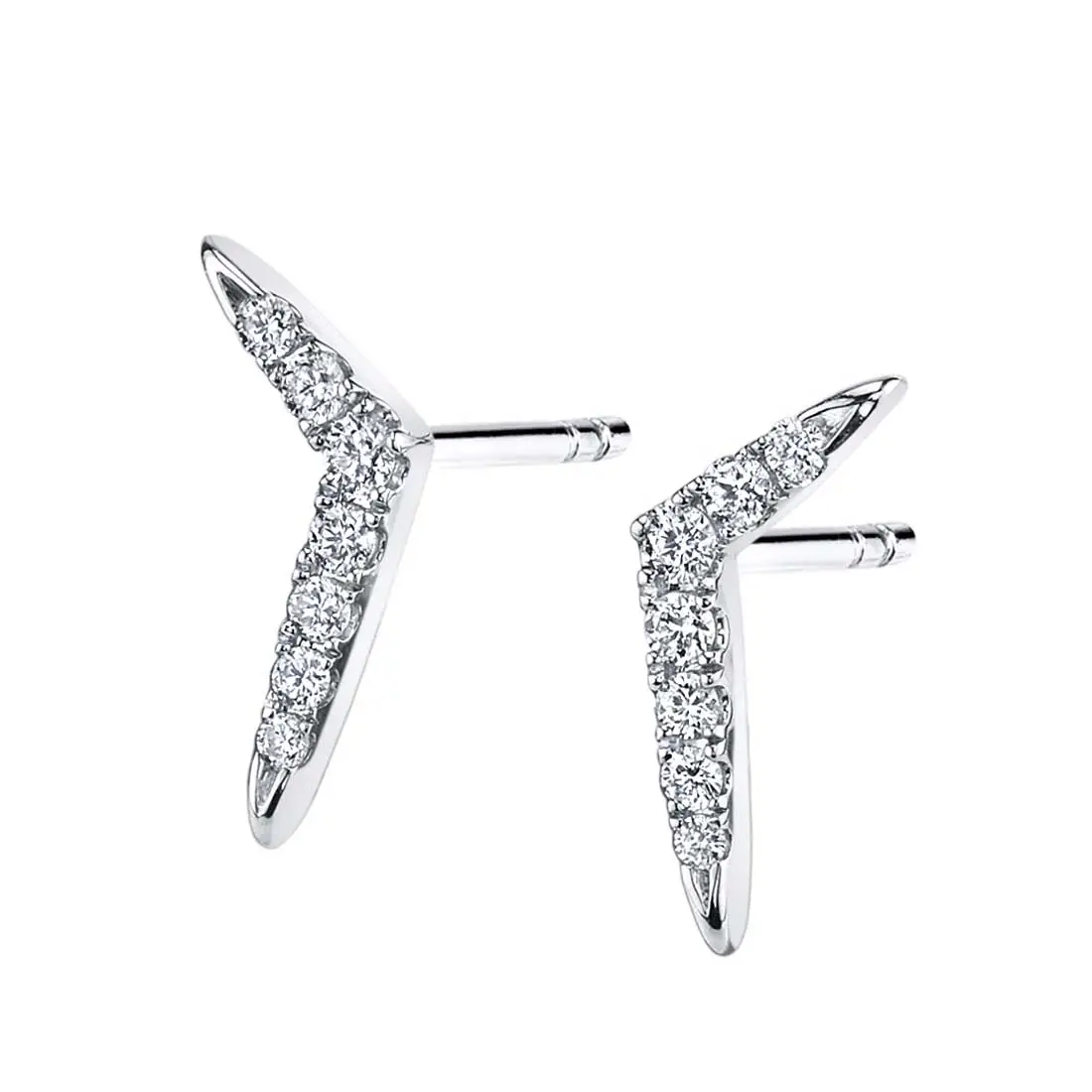 Chic Angular Diamond Ear Climbers