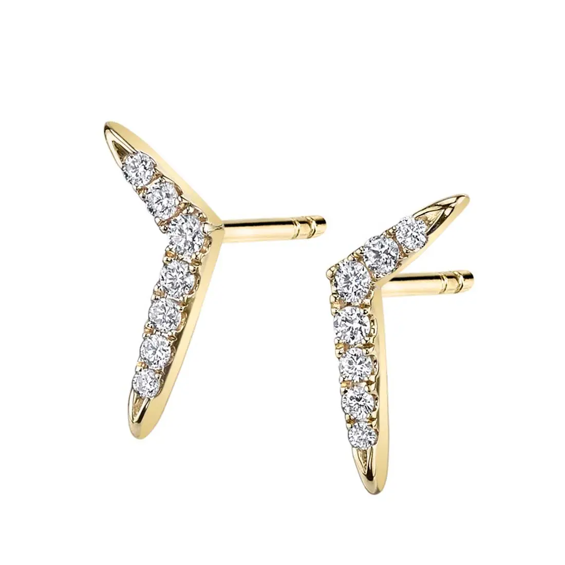 Chic Angular Diamond Ear Climbers