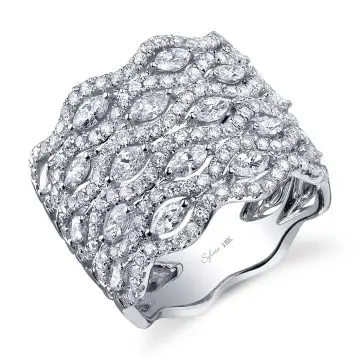 White Gold Marquise Diamond Ring