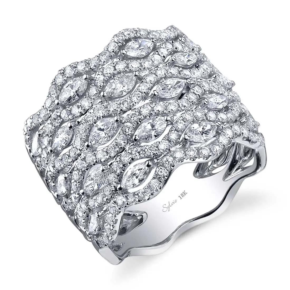 White Gold Marquise Diamond Ring