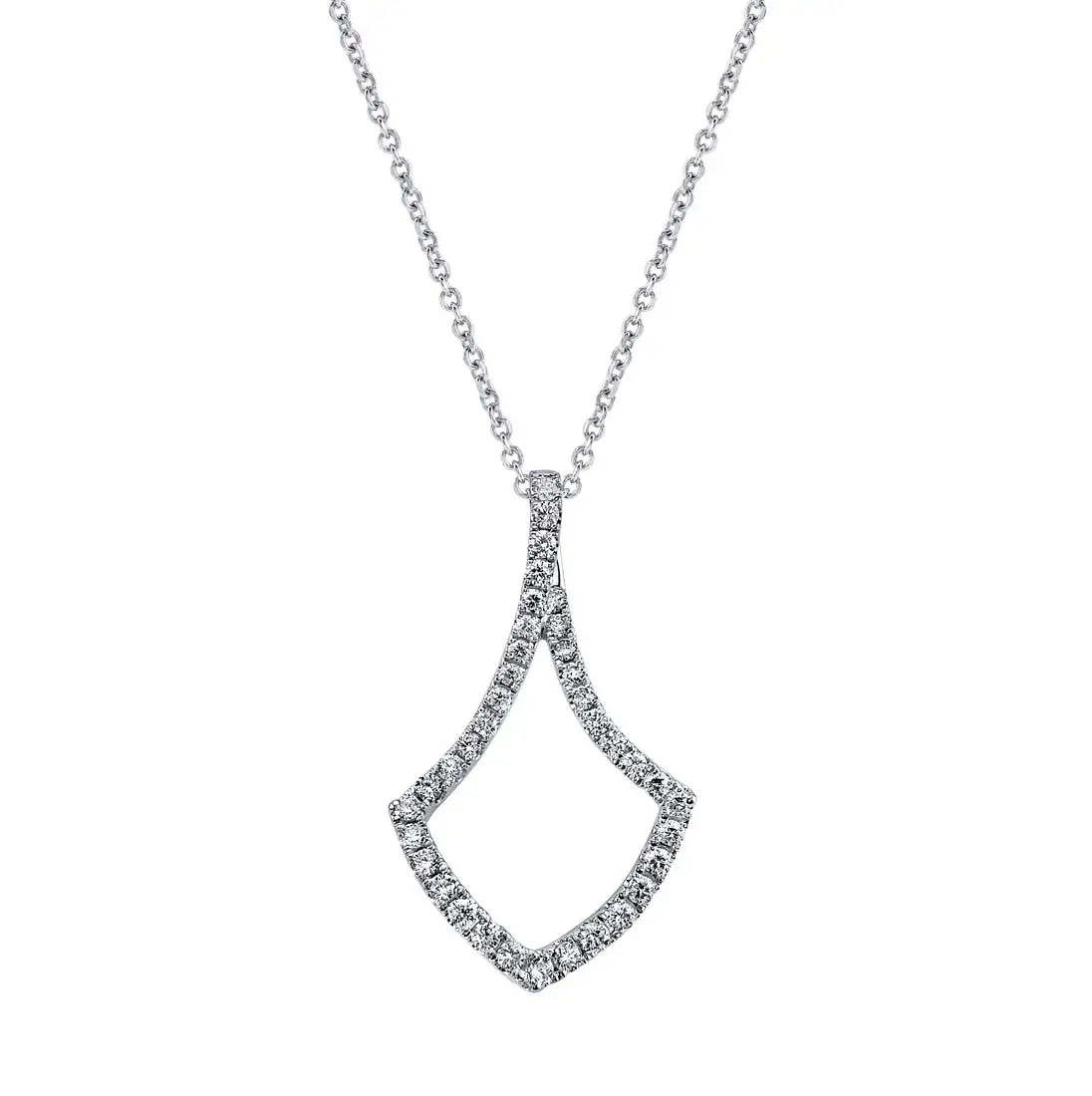 White Gold Modern Diamond Necklace